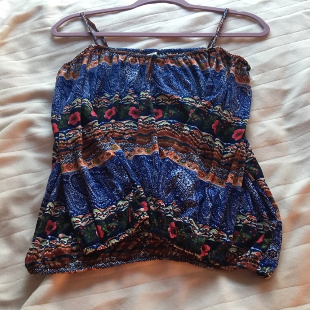 Cold shoulder floral shirt